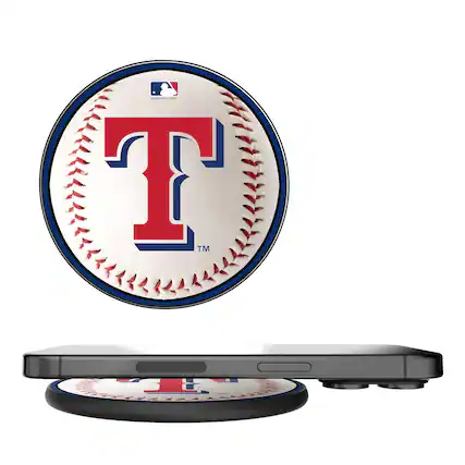 Front. Keyscaper - Texas Rangers Wireless Charging Pad - Multicolor.