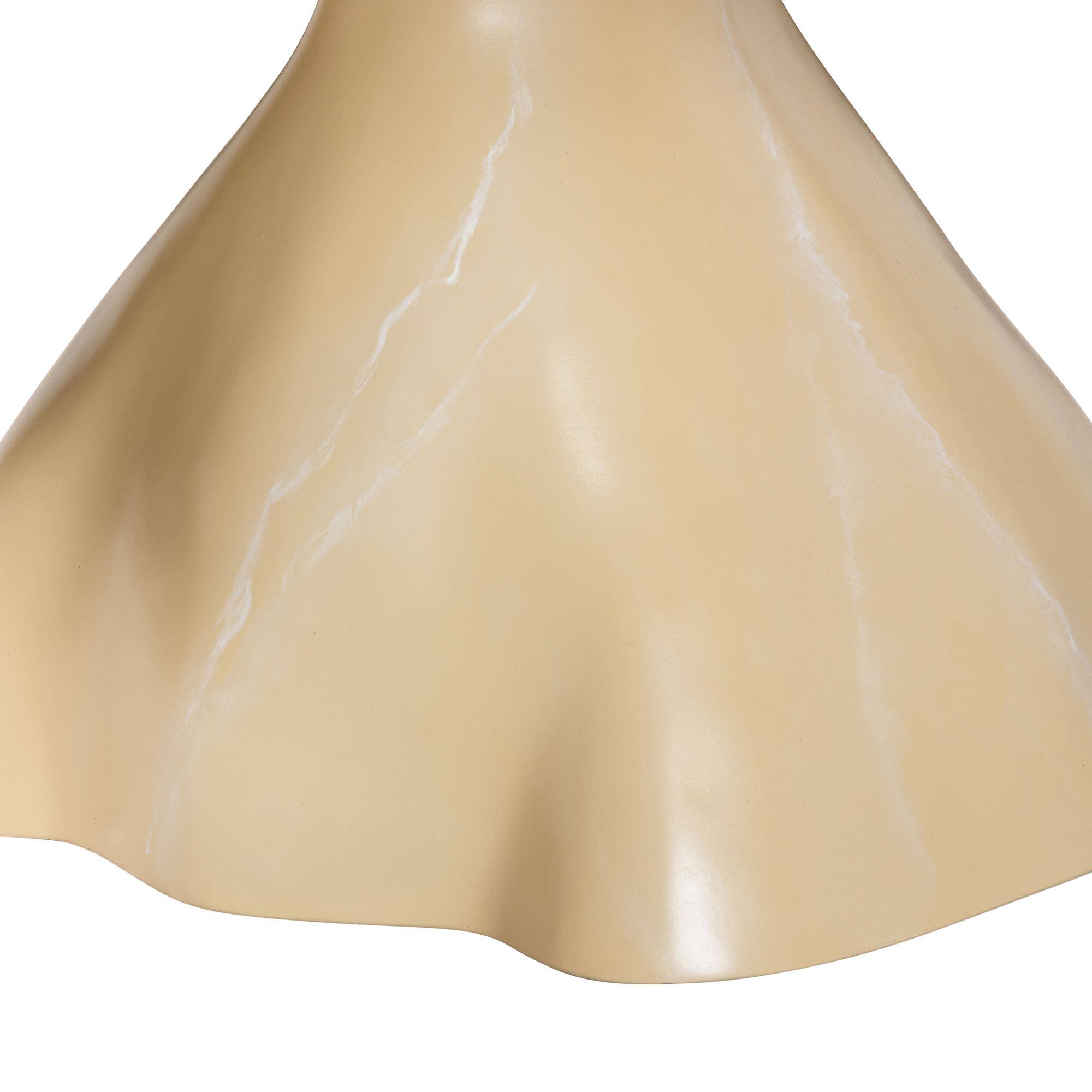 Alt View 2. bali & pari - Aponi Marbled Resin Coffee Table - Sculptural Center Table with Round Top and Pedestal Base, Cream - Cream.