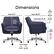 Alt View 12. Serta - Ashland Memory Foam & Twill Fabric Home Office Chair - Blue.