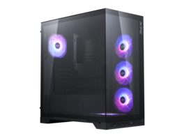 XPG - Invader X BTF Mid-Tower Case - Tempered Glass, High Airflow, ATX, 4x Reverse + 1x Standard Fan, Black - Black