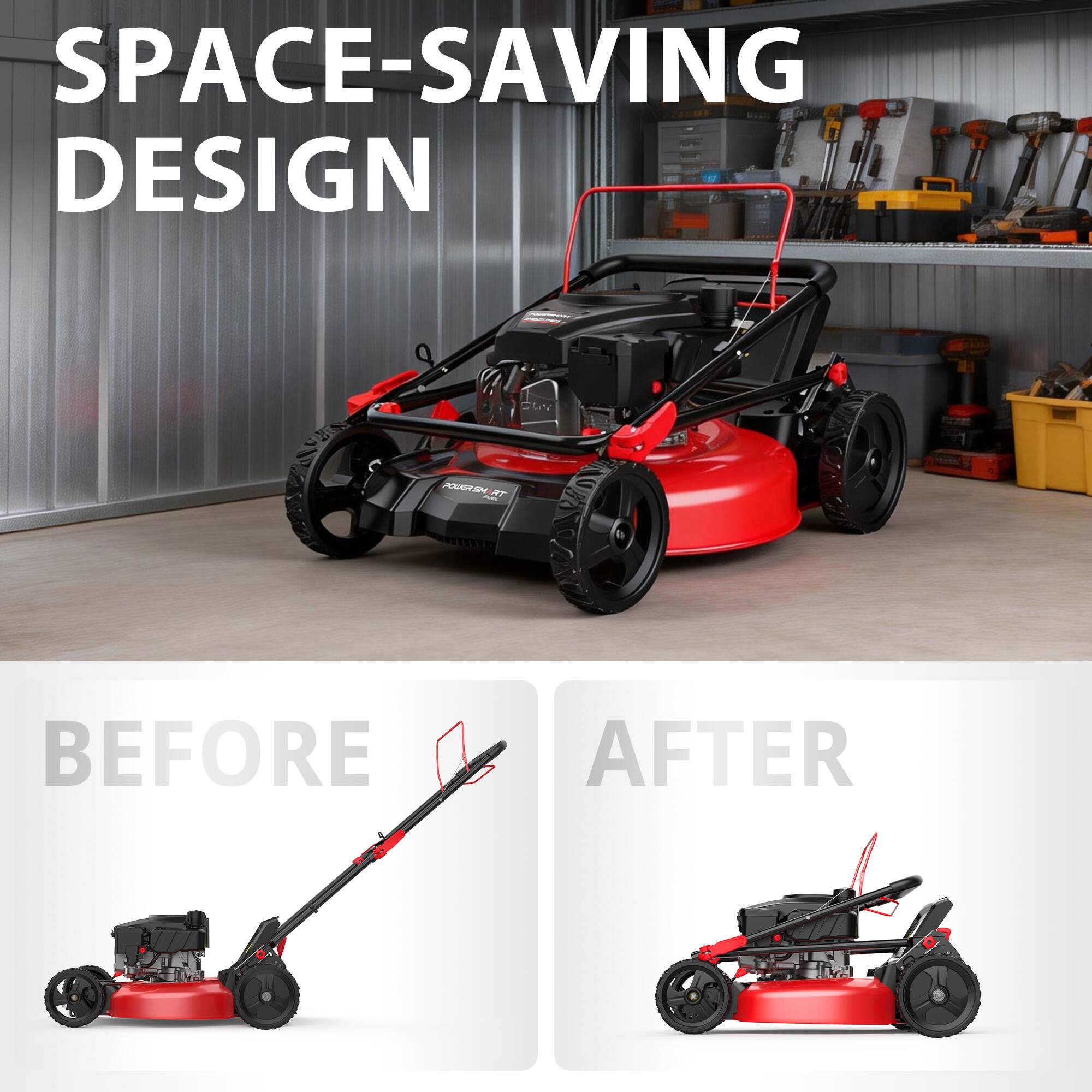SPACE-SAVING DESIGN

BEFORE

AFTER
