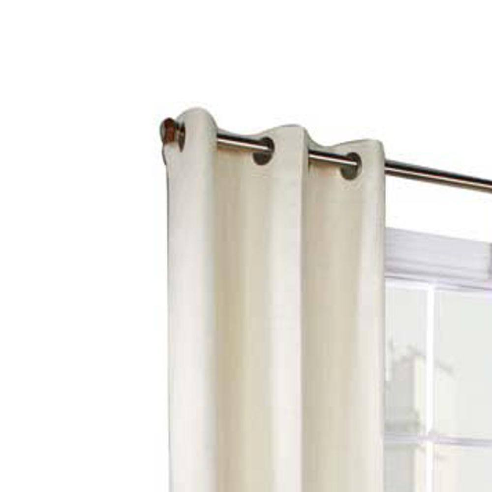 Angle. Commonwealth Home Fashions - Commonwealth Thermalogic Weather Cotton Fabric Grommet Top Panel Pair - 80x63" - Natural - SNatural.