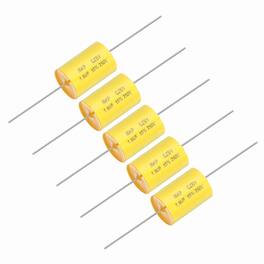 Unique Bargains - 5pcs 1.5uf Frequency Divider Capacitor, 250V Axial Audio Speaker Crossover MKP Film Capacitor - Yellow
