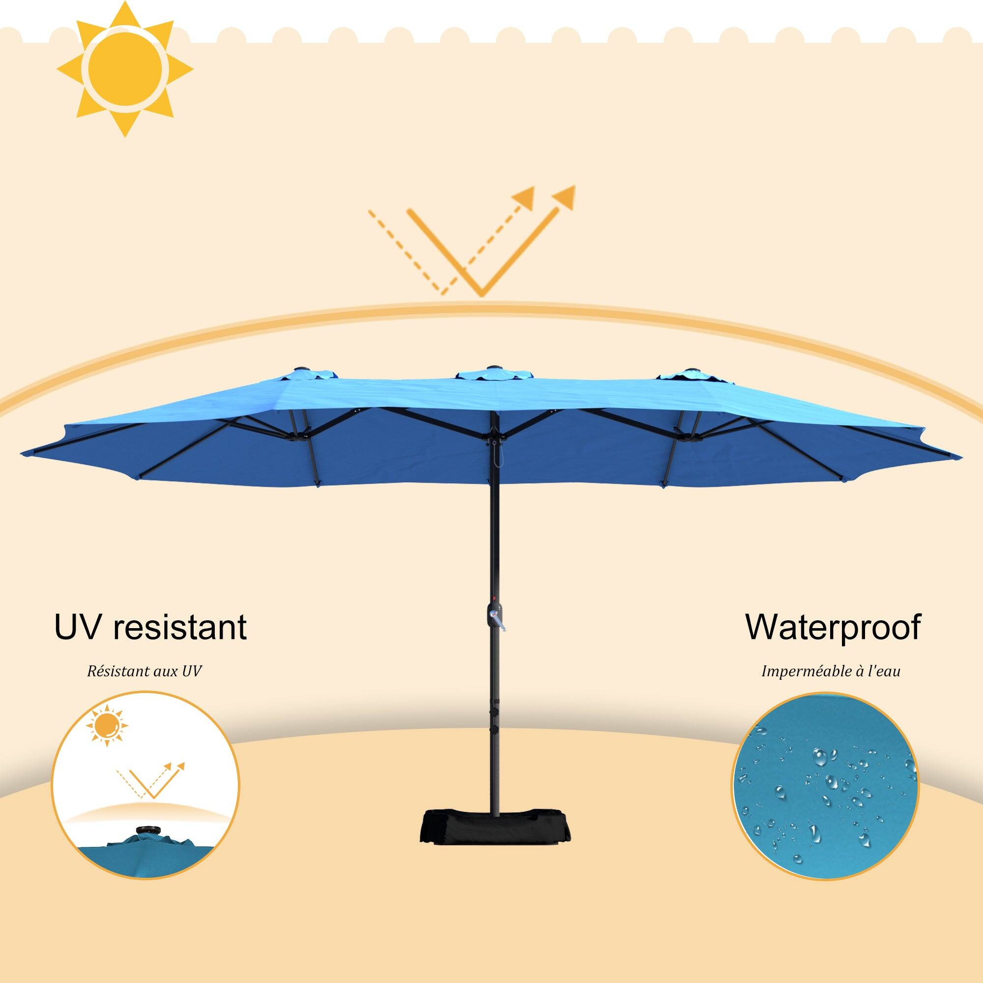 UV resistant  
Resistant aux UV  

Waterproof  
Imperméable à l'eau