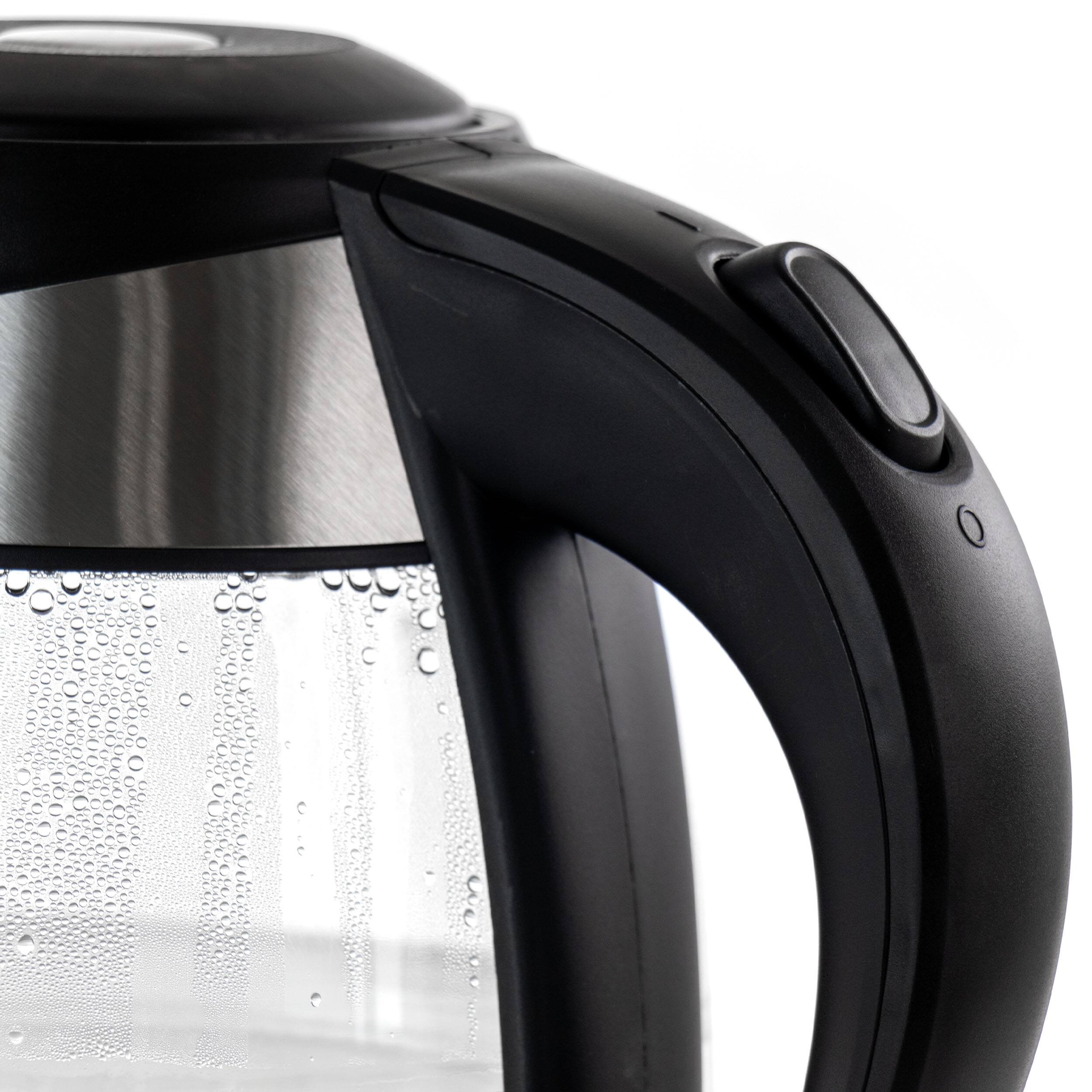 Alt View 7. MegaChef - MegaChef 1.8Lt. Glass and Stainless Steel Electric Tea Kettle - Black.