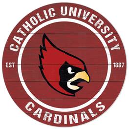 Jardine - Catholic University Cardinals 20'' x 20'' Indoor/Outdoor Circle Sign - Red