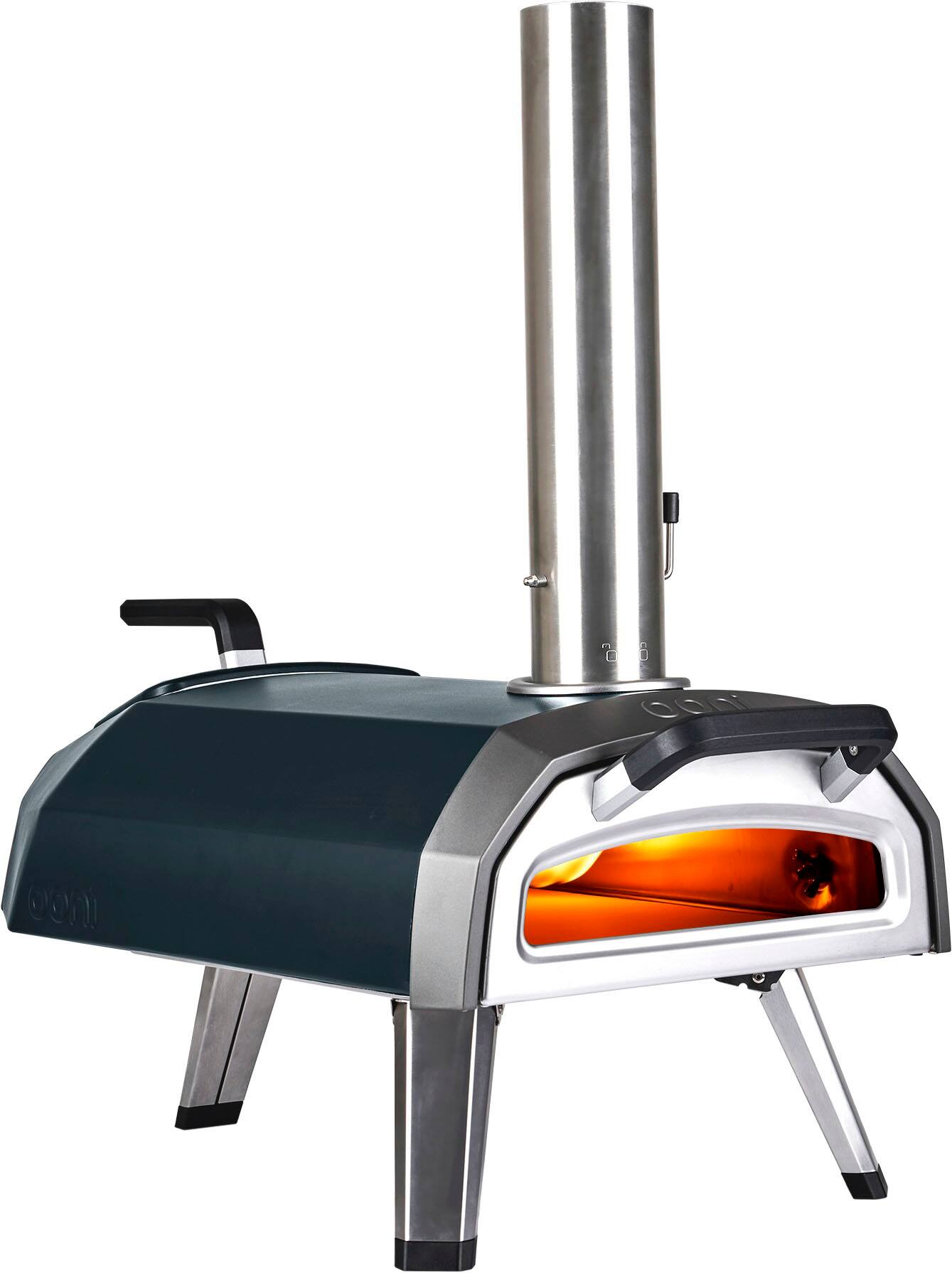 The text on the image is "CAD con 0o!", which is not related to the image of the oven. The image shows a small oven with a silver handle and a glass door, sitting on a metal stand.