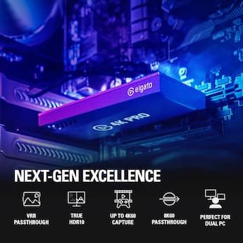 Elgato 4K Pro – 8K60 Passthrough/4K60 Capture for PC, Nintendo Elgato 4K Pro – 8K60 Passthrough/4K60 Capture for PC, Nintendo