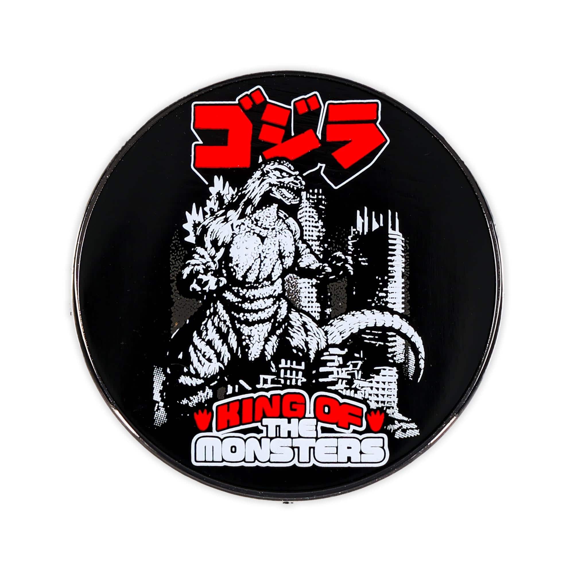 SalesOne LLC - Godzilla "King Of The Monsters" Round Enamel Pin - Black
