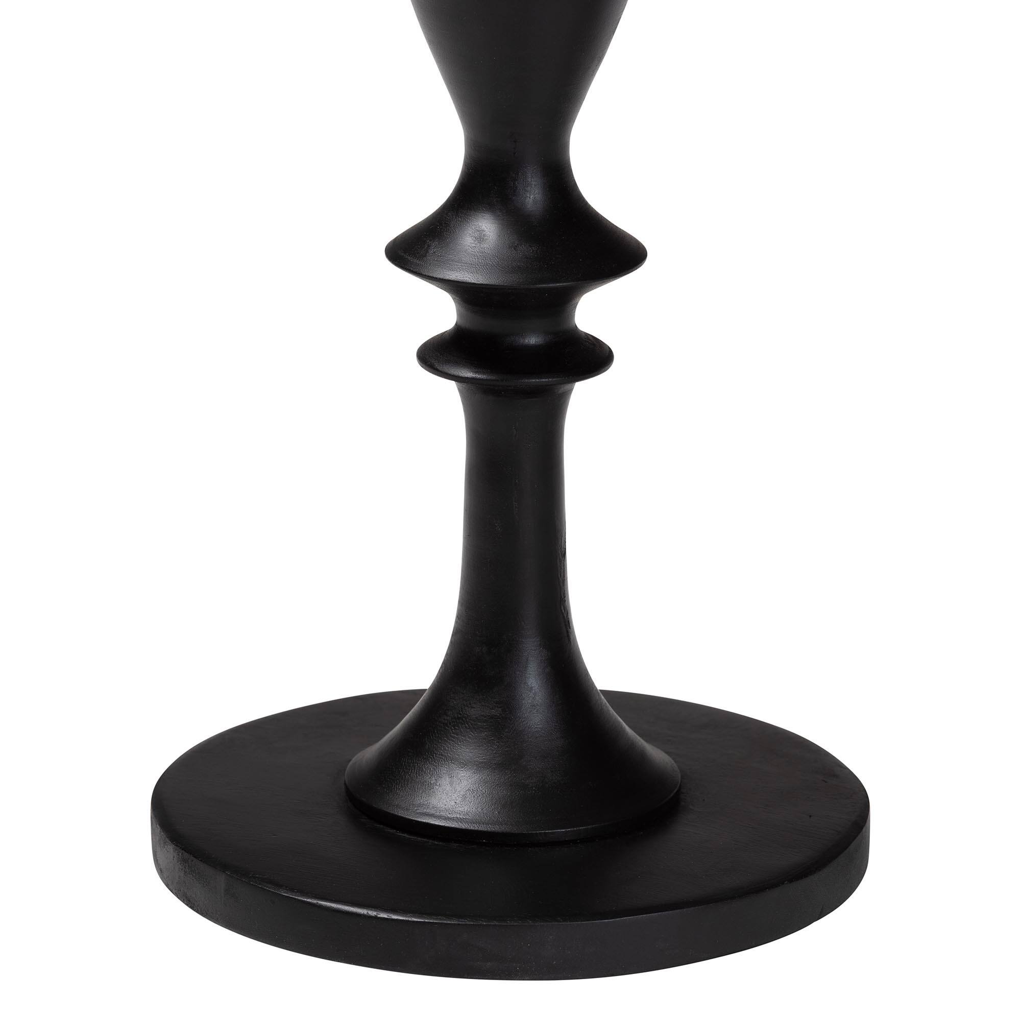 Left. bali & pari - Perlita End Table with Marble Stone Top - Sculpted Pedestal Accent Side Table for Living Room or Entryway - Grey/Black.