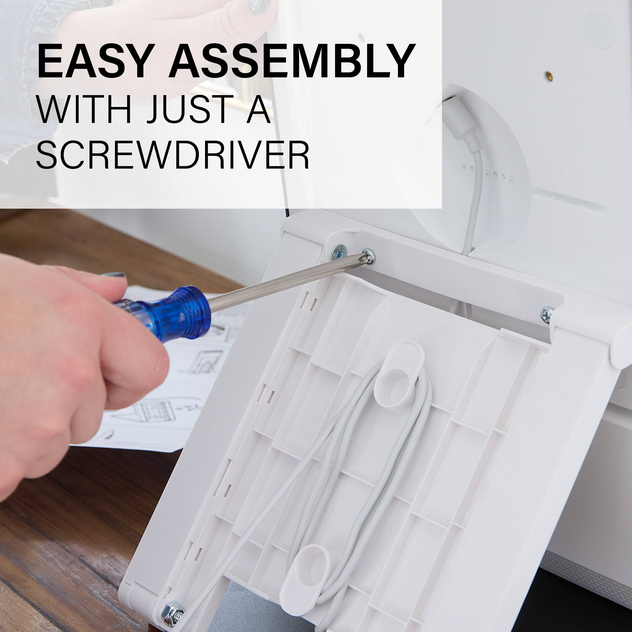 Easy Assembly with Just a Screwdriver