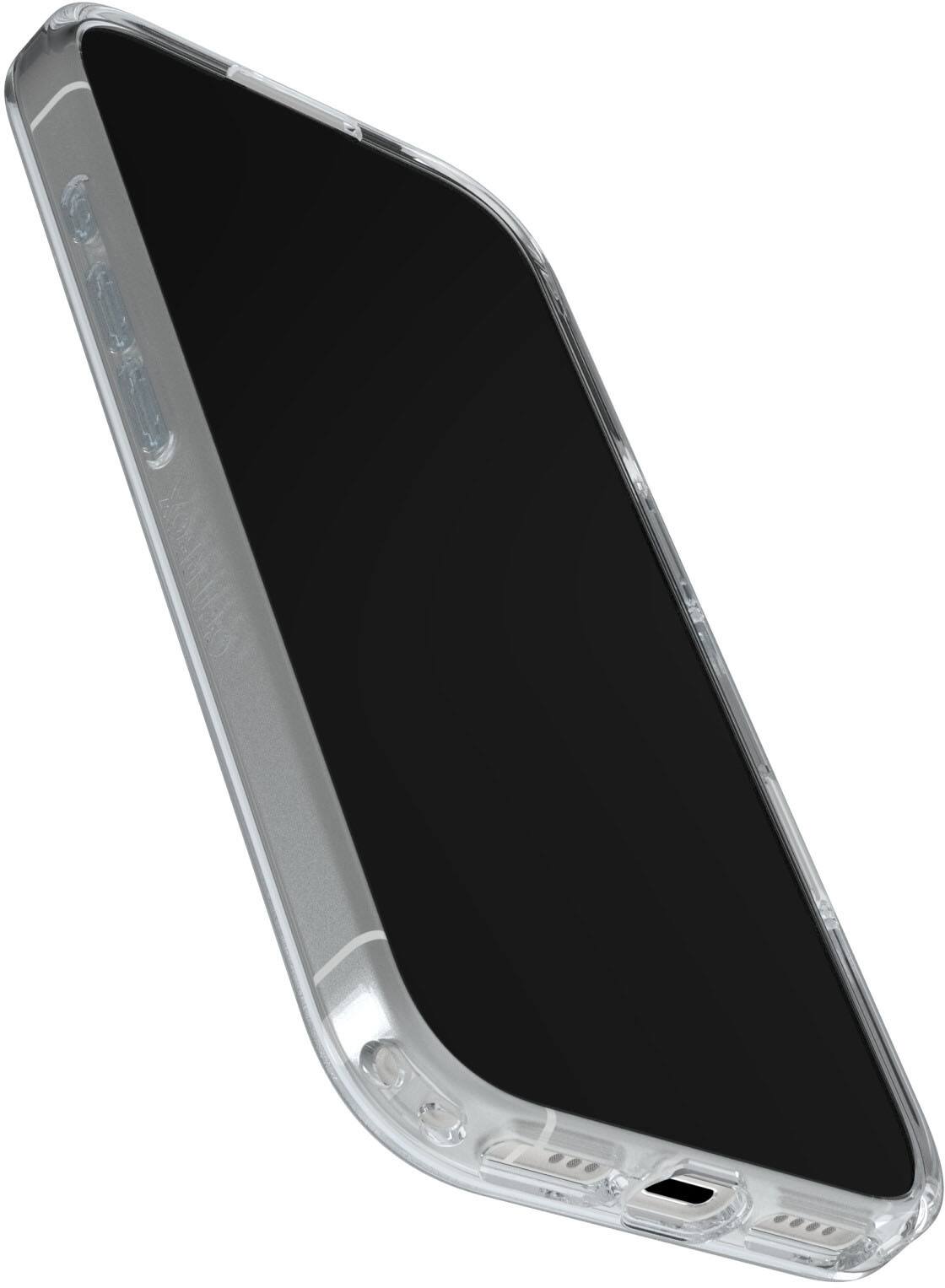 Left. OtterBox - Symmetry Series Hard Shell for iPhone 17 - Clear.