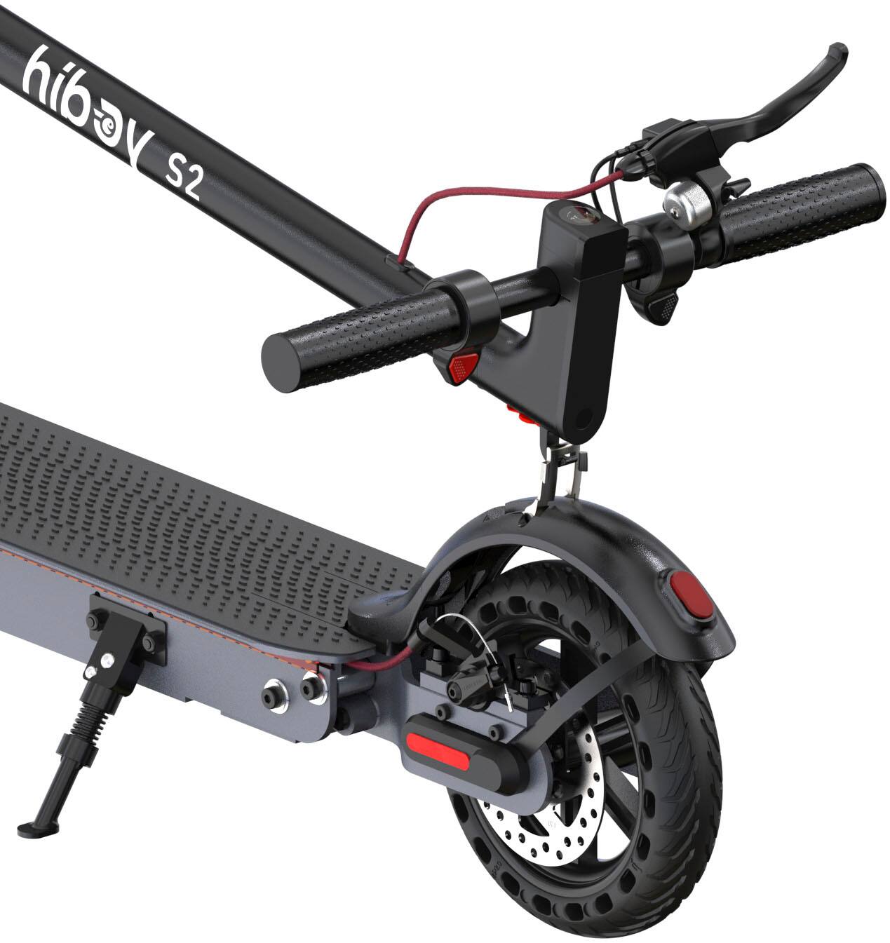 Alt View 13. HiBoy - S2 Foldable Electric Scooter w/ 17 mi Max Operating Range & 19 mph Max Speed - Grey.