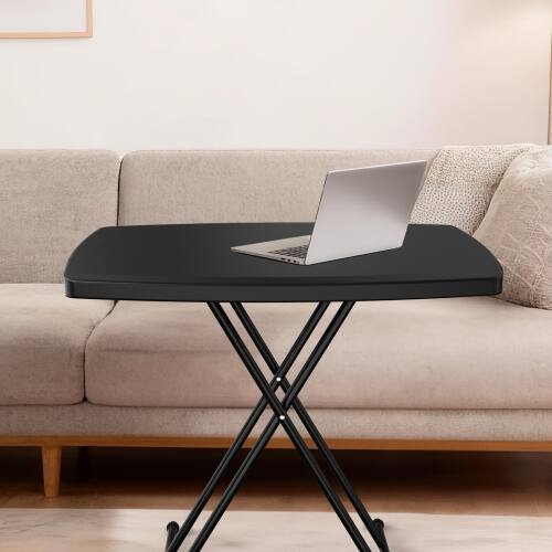 Alt View 2. Winado - 1PC Foldable Portable Camping Side Table Plastic Laptop TV Tray Dinner Table with Adjustable Height for Home Indoor - Black.