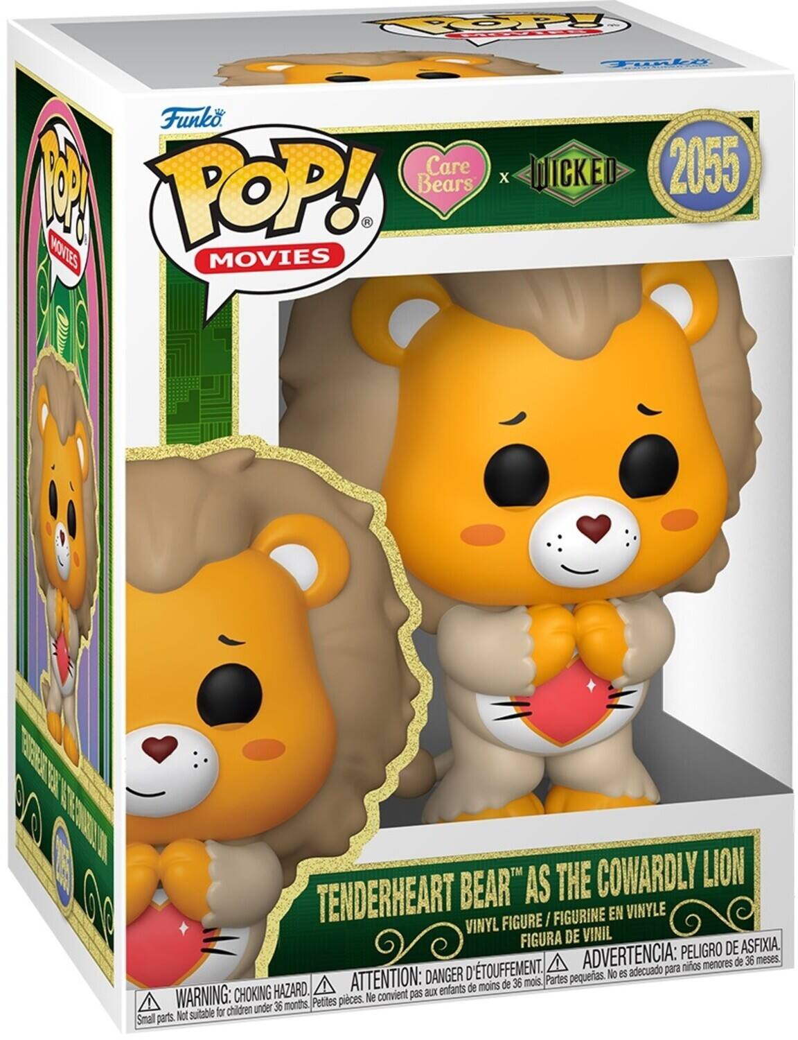 TOP Funko Care Bears POP! MOVIES Tili x WICKED 2055 "TENDERHEART BEAR" AS THE COWARDLY LION VINYL FIGURE / FIGURINE EN VINYLE / FIGURA DE VINIL. WARNING: CHOKING HAZARD. Small parts. Not suitable for children under 36 months.