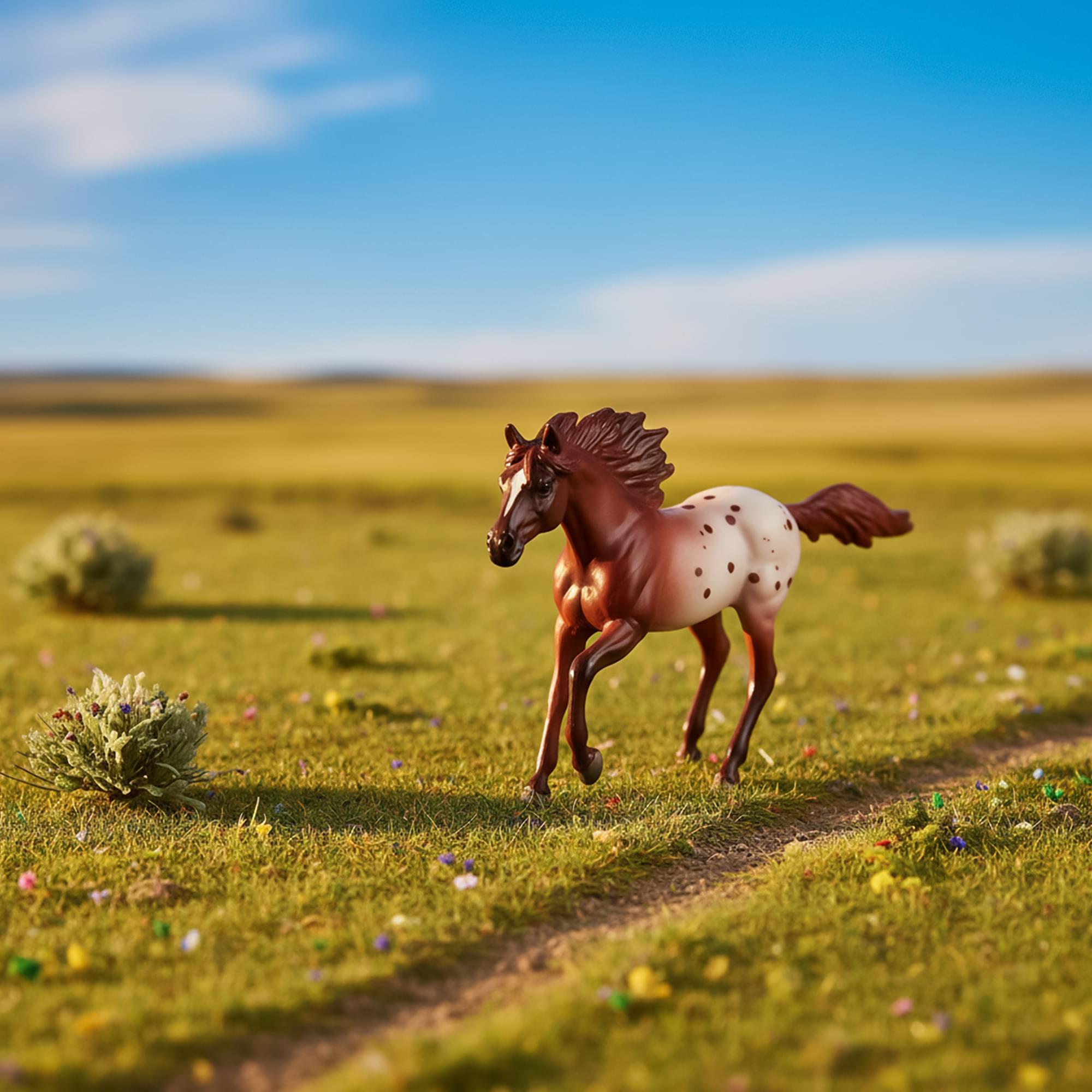 Alt View 4. Breyer - Breyer Stablemates Horse Crazy 1:32 Scale Model Horse | Appaloosa - Purple.