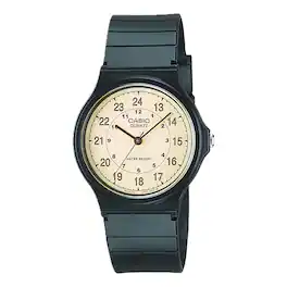 Casio - Men's Classic Analog Watch with Gold Dial - MQ-24-9B - Black