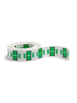 Smead - BCCR Color Coded Alphabetic Labels, M, Light 500/Roll - Green