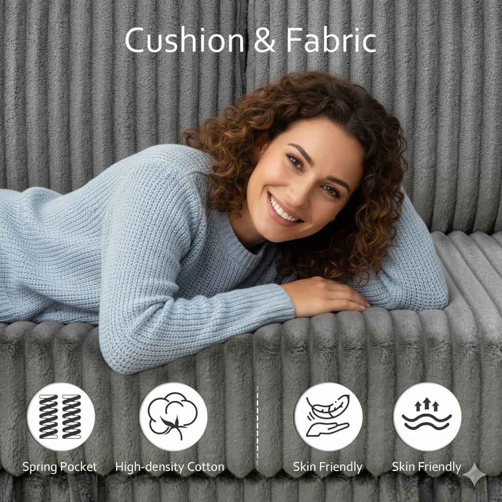 Cushion & Fabric

- Spring Pocket
- High-density Cotton
- Skin Friendly
- Skin Friendly