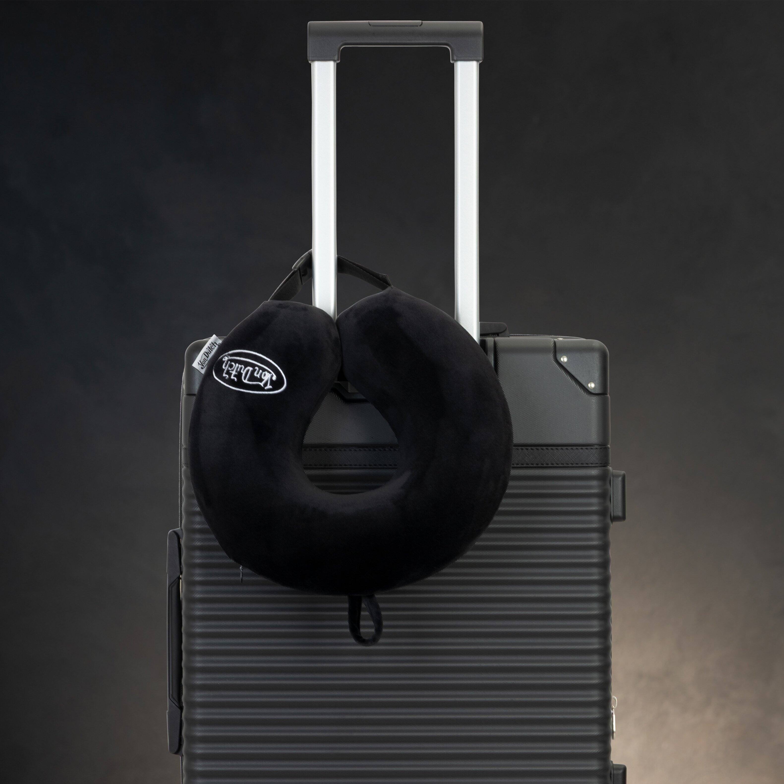 Left. Von Dutch - Classic Memory Foam Travel Neck Pillow - Black.
