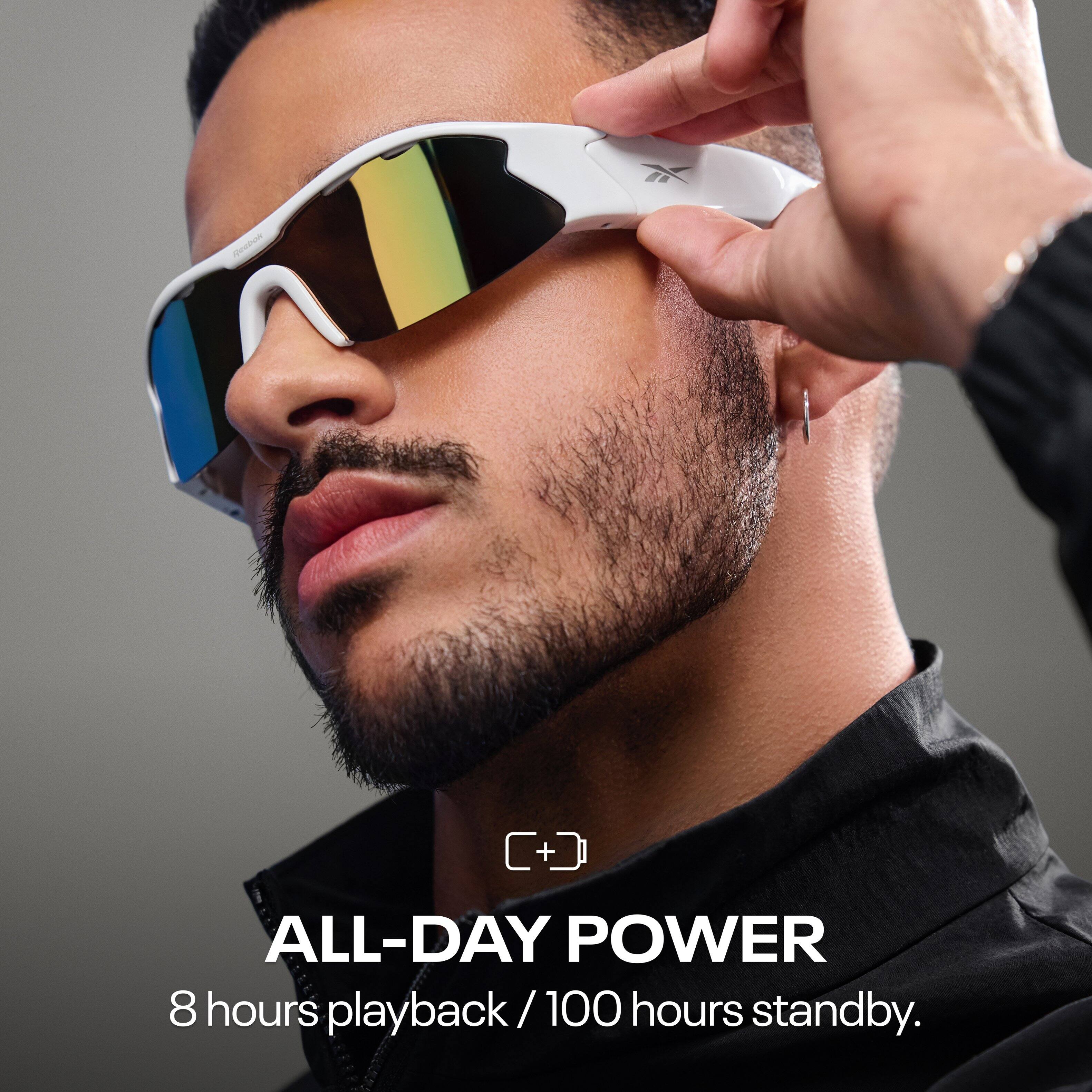 ALL-DAY POWER  
8 hours playback / 100 hours standby.