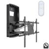 Front. Mount-It! - Motorized Fireplace TV Mount with Recessed Base, Remote Control, Fits 42"– 80" - Black.