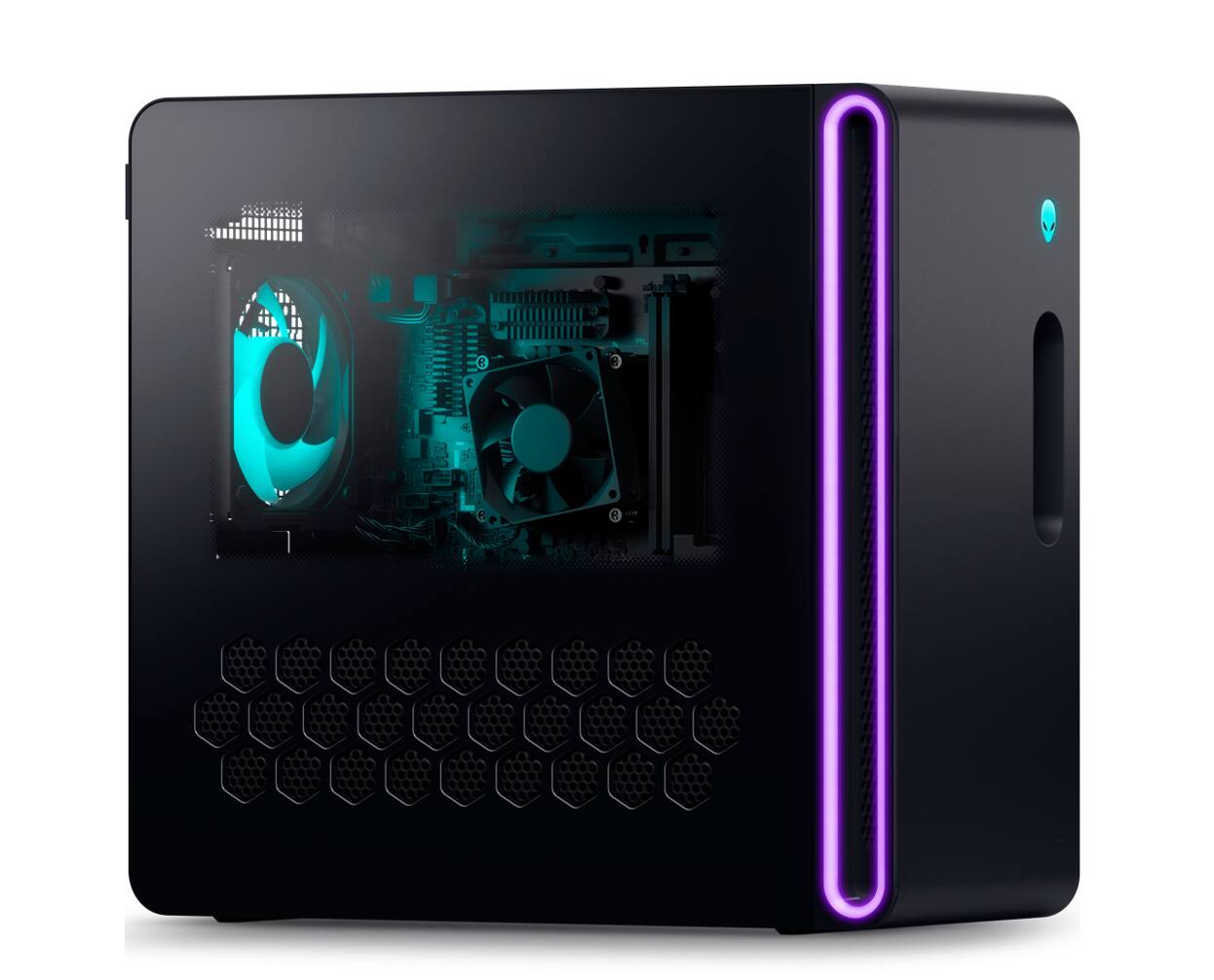 Alt View 7. Alienware - Alienware Aurora ACT1250 Desktop PC (Intel Ultra 7 265F, 16GB DDR5, 1TB M.2  PCIe SSD, Win 11 Pro) w/USB Hub - Black.