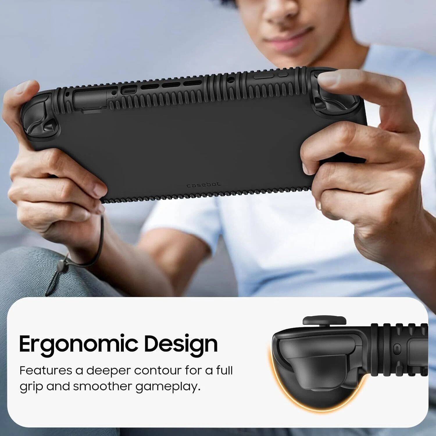 Ergonomic Design  
Features a deeper contour for a full grip and smoother gameplay.