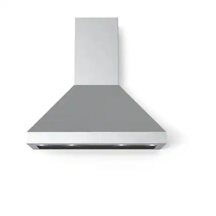 Front. Verona - Verona 48 inch Designer Chimney Wall Hood with 1200 CFM, Stainless Steel Baffle Filters, LED Lighting in Stainless Steel - Stainless Steel.
