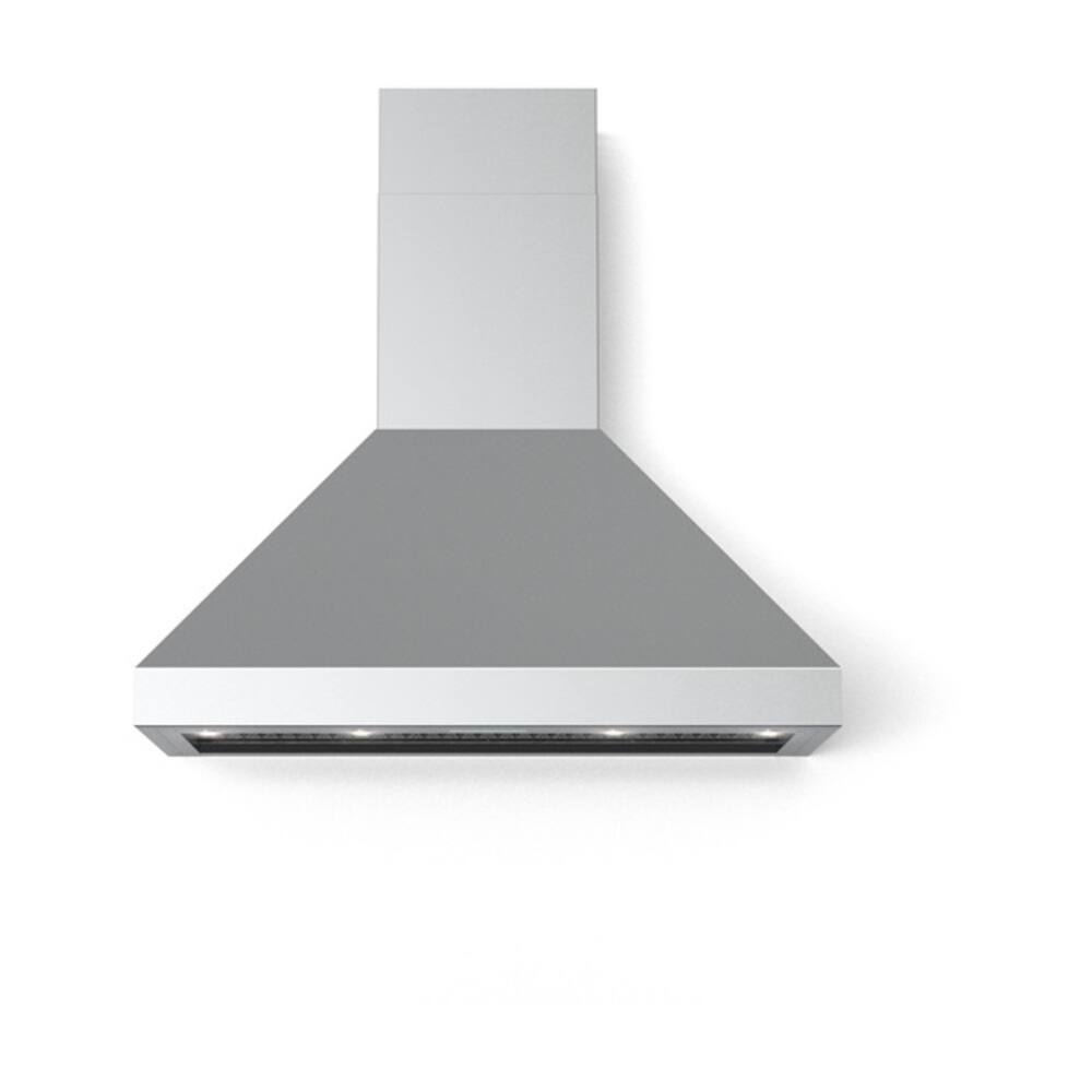 Front. Verona - Verona 48 inch Designer Chimney Wall Hood with 1200 CFM, Stainless Steel Baffle Filters, LED Lighting in Stainless Steel - Stainless Steel.