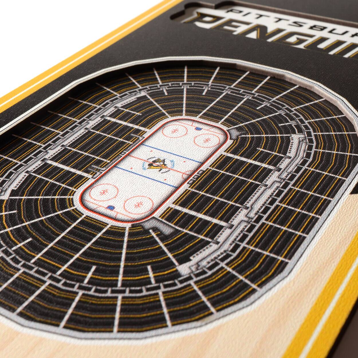 Alt View 1. YouTheFan - Pittsburgh Penguins 6'' x 19'' 3D StadiumView Banner - Multicolor.