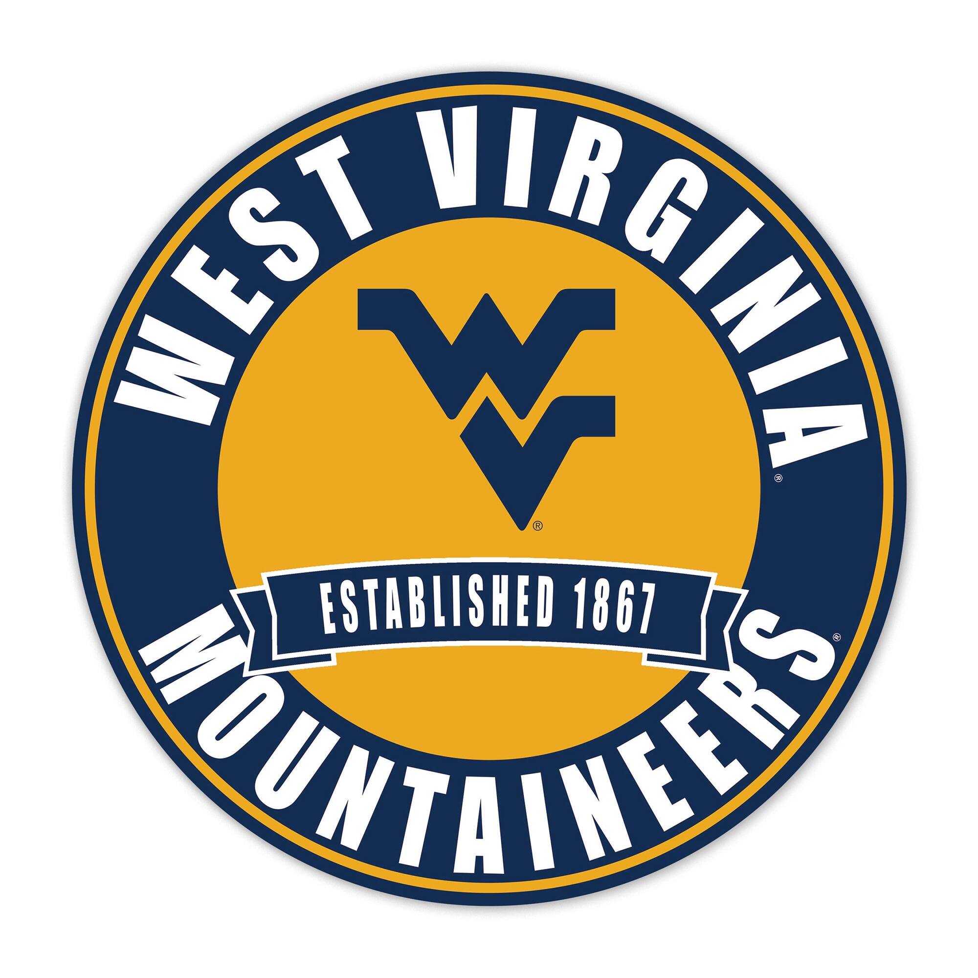 West Virginia Mountaineers 24" Circle with Banner