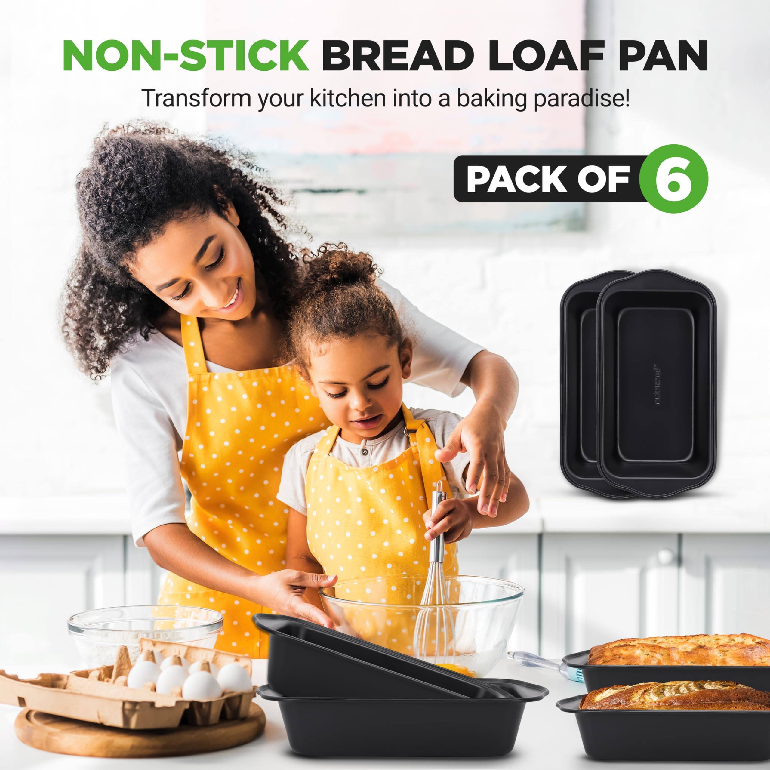 NON-STICK BREAD LOAF PAN  
Transform your kitchen into a baking paradise!  
PACK OF 6