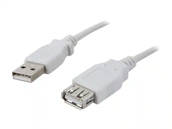 Front. Nippon Labs - Nippon Labs Beige 3 ft. USB cable A/Male to A/Female extension USB cable Model USB-3-MF.