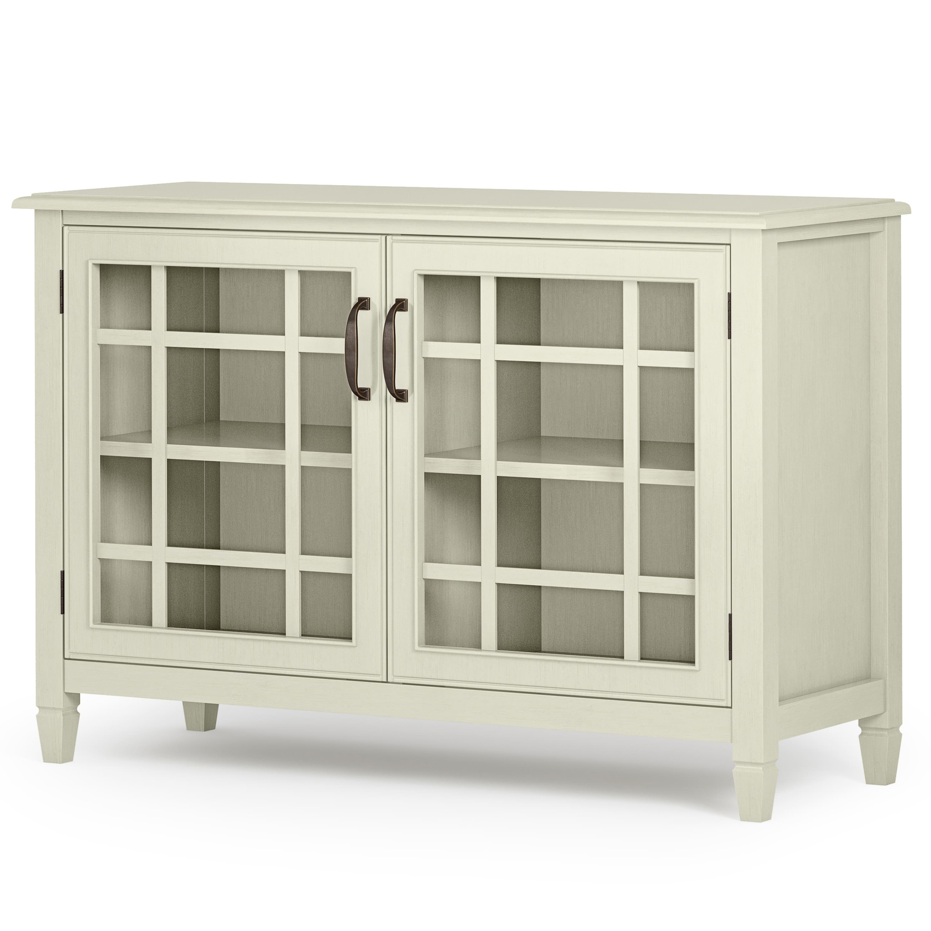 Simpli Home – Connaught Low Storage Cabinet – Antique White Sansujyuku sansujyuku.com