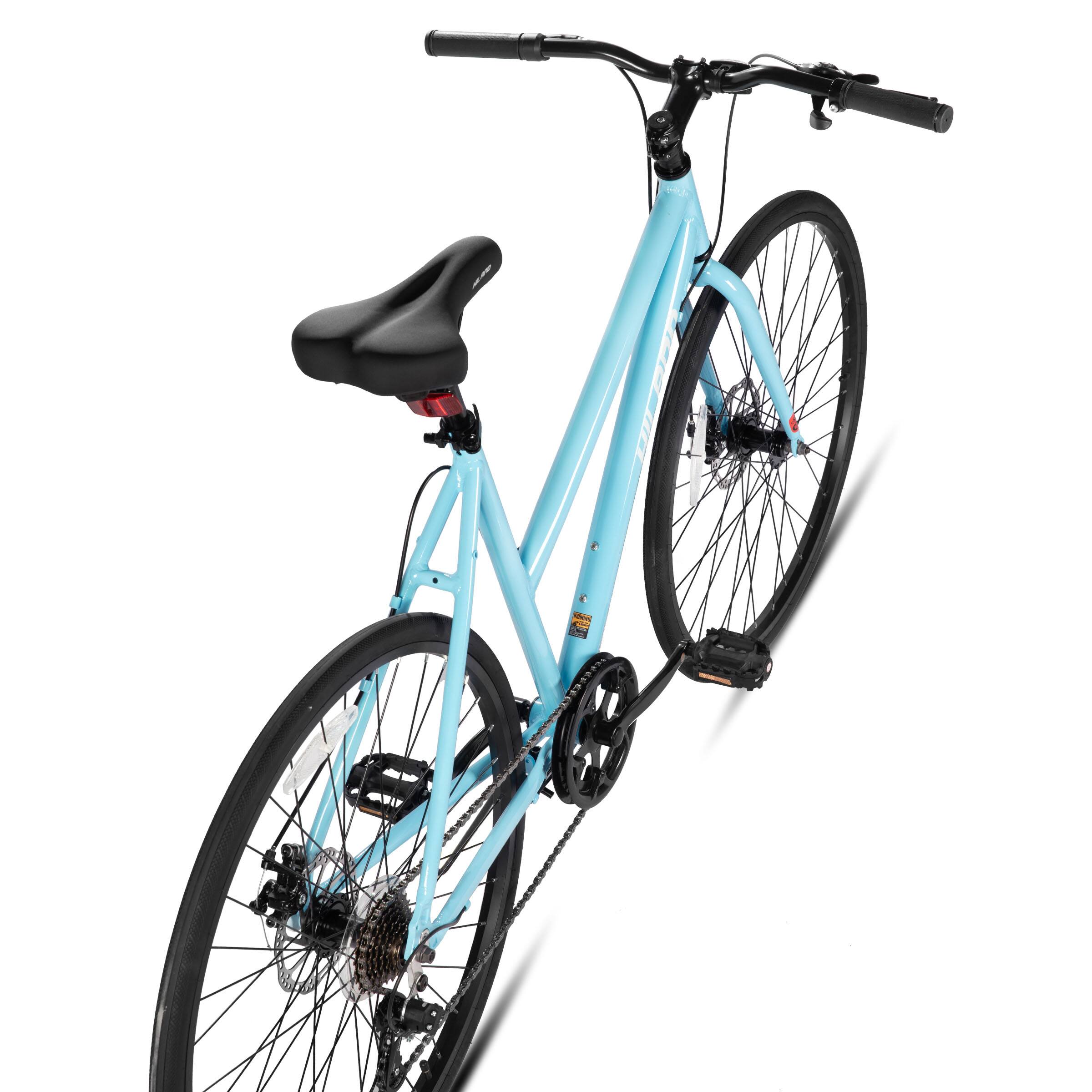 Alt View 5. HILAND - HILAND Velo 700C Hybrid Bike - City Bicycle for Men Women - Blue - L Size - Blue.