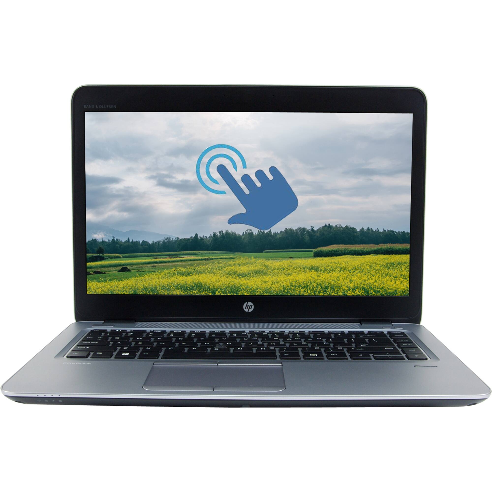 Front. HP - EliteBook 14" Refurbished Touch-Screen Laptop - Intel Core i5 - 8GB Memory - 256GB Solid State Drive - Gray.