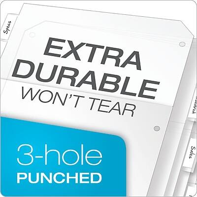 EXTRA DURABLE  
WON'T TEAR  

3-hole PUNCHED