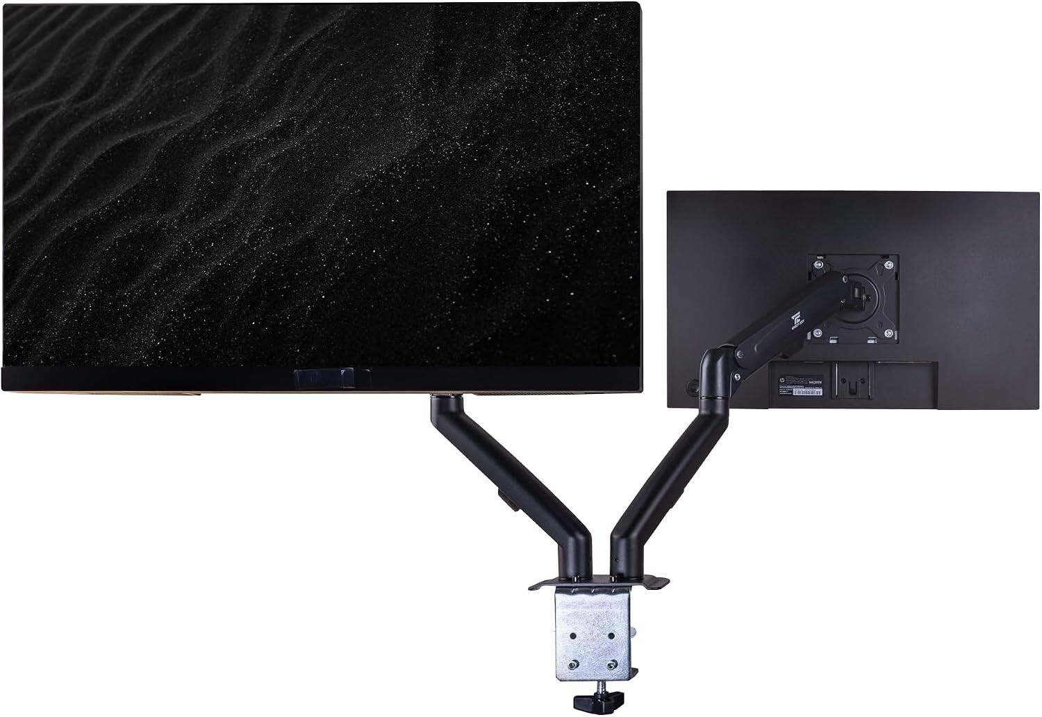 Alt View 4. Dell - Dell Pro P Series P2426H 24" FHD IPS Monitor, Swivel/Height/Pivot/Tilt 2 Pack w/DKZ Hub& Ergoflexy Dual Mount Arms - Dark Gray.