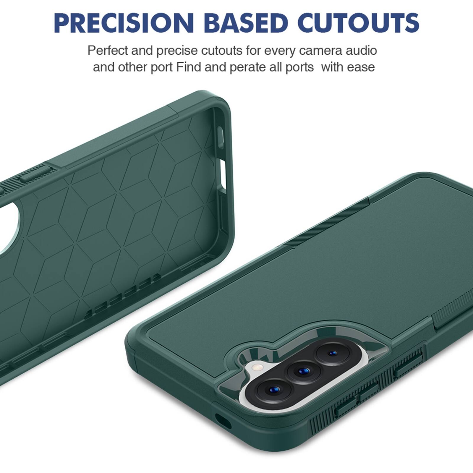 PRECISION BASED CUTOUTS  
Perfect and precise cutouts for every camera, audio, and other port. Find and operate all ports with ease.