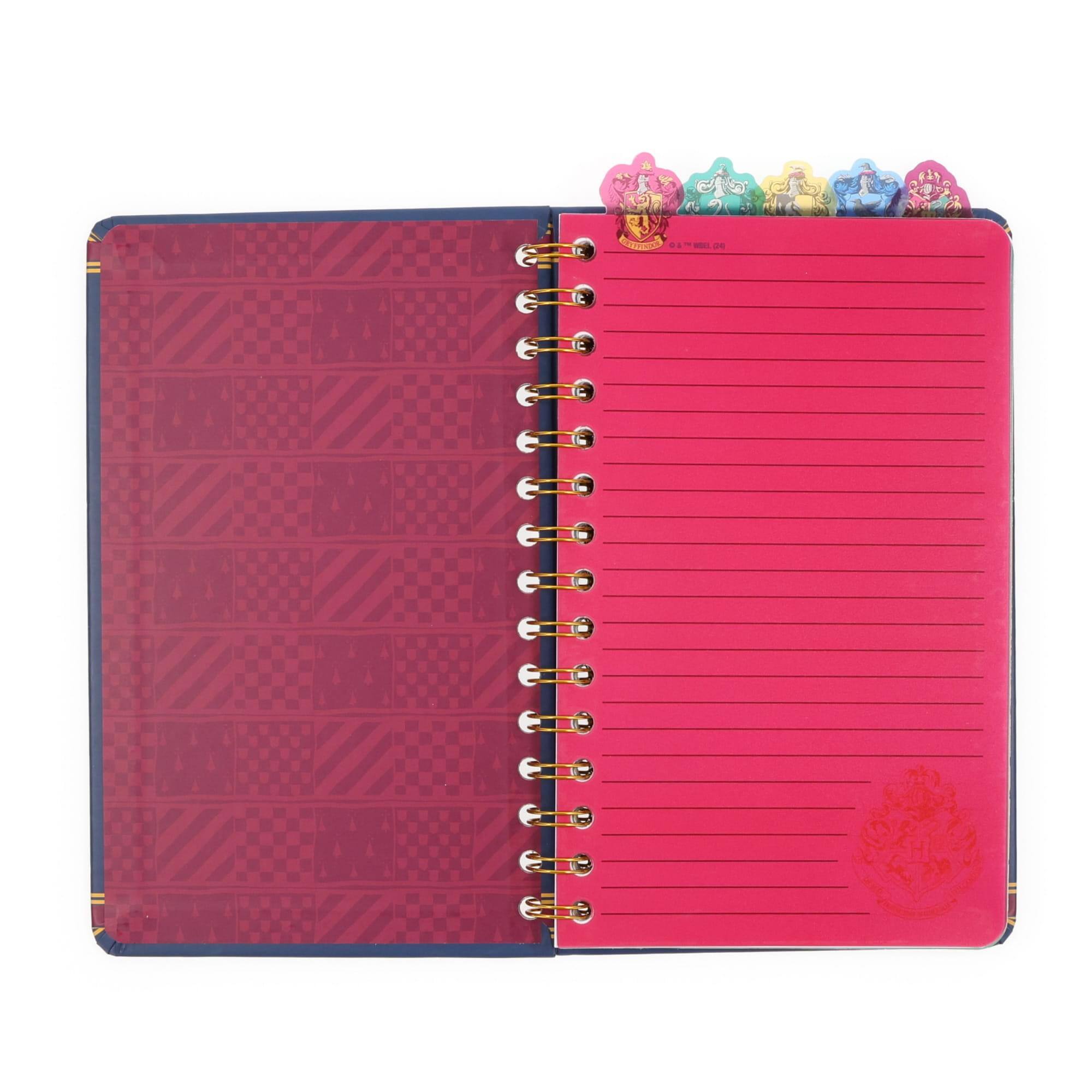 Alt View 1. Silver Buffalo - Harry Potter Hogwarts 5-Tab Spiral Notebook With 75 Sheets - Blue.