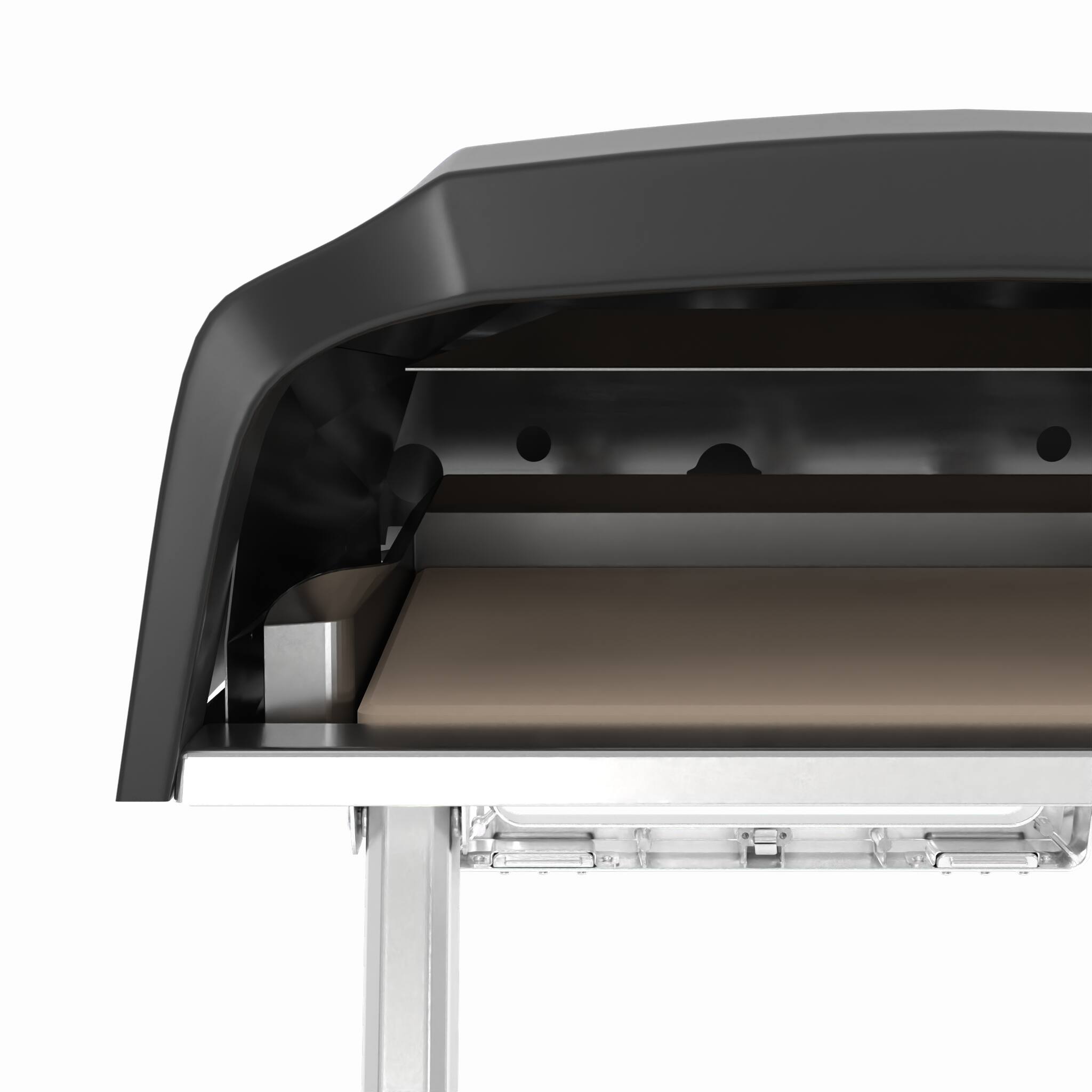 Alt View 6. Commercial Chef - Commercial Chef Pizza Oven Outdoor - 12" Propane Gas Portable Outside with Bundle (L-Shaped Burner) - Black.