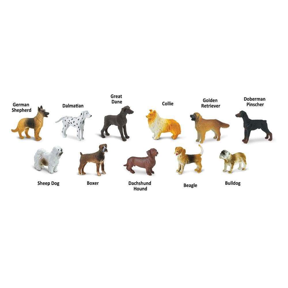 German Shepherd, Dalmatian, Great Dane, Collie, Golden Retriever, Doberman Pinscher, Sheep Dog, Boxer, Dachshund, Hound, Beagle, Bulldog