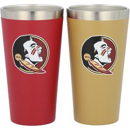 The Memory Company - Florida State Seminoles Team Color 2-Pack 16oz. Pint Glass Set - Multicolor