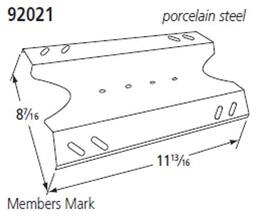 Music City Metals - MCM929202112 heat plate, porc stl, 11.8125 x 8.4375;