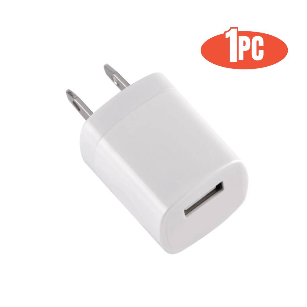 Qixxronics - USB Wall Charger Cube for iPhone 13 12 11 Pro Max SE XS XR X 8 7 6 6S Plus, Galaxy, LG, Moto, Android Phones Charger - White