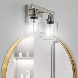 Earthley Blooms - 5-light Bathroom Vanity Light Modern Lighting Fixture For 31" Matte Wall Sconces With Clear Glass Shade O - Nickel-4-Light