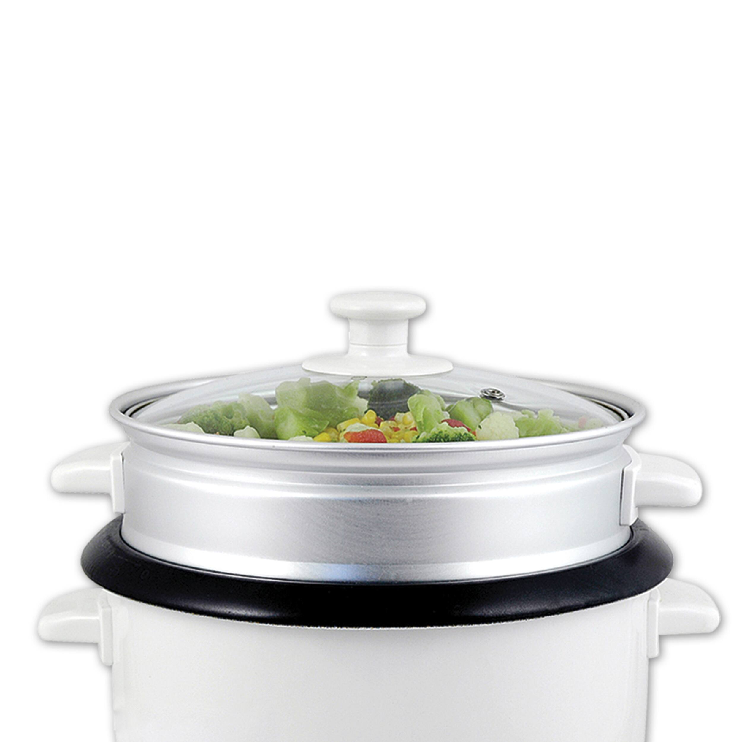 Alt View 2. Better Chef - Better Chef 5-Cup Rice Cooker with Food Steamer - White.