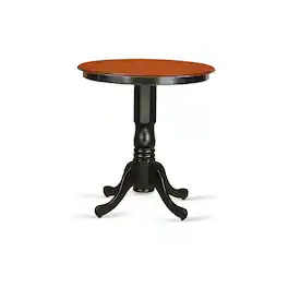 FurniFact - Elegant Wooden Dining Table for Small Spaces – Compact Kitchen Table - Black & Cherry