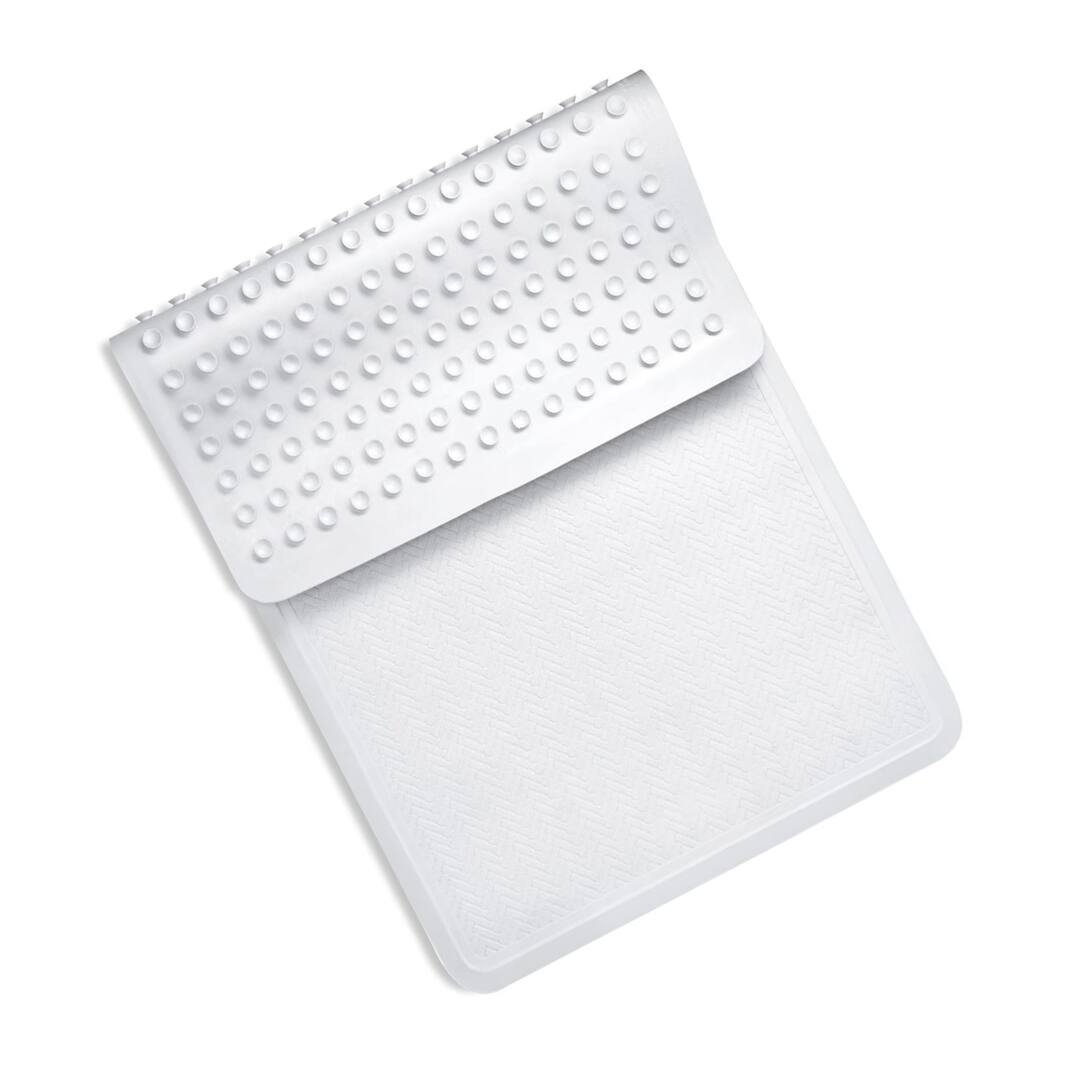 Left. Home It - Bath Mat Non Slip with Powerful Gripping Technology for Any Size Bath Tub - White.